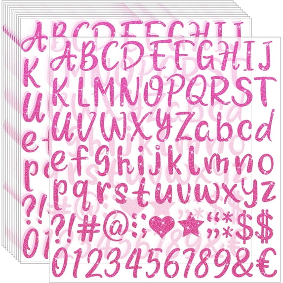 Bybiment 972Pcs Letter Stickers, 12 Alphabet Stickers, Vinyl Glitter ...