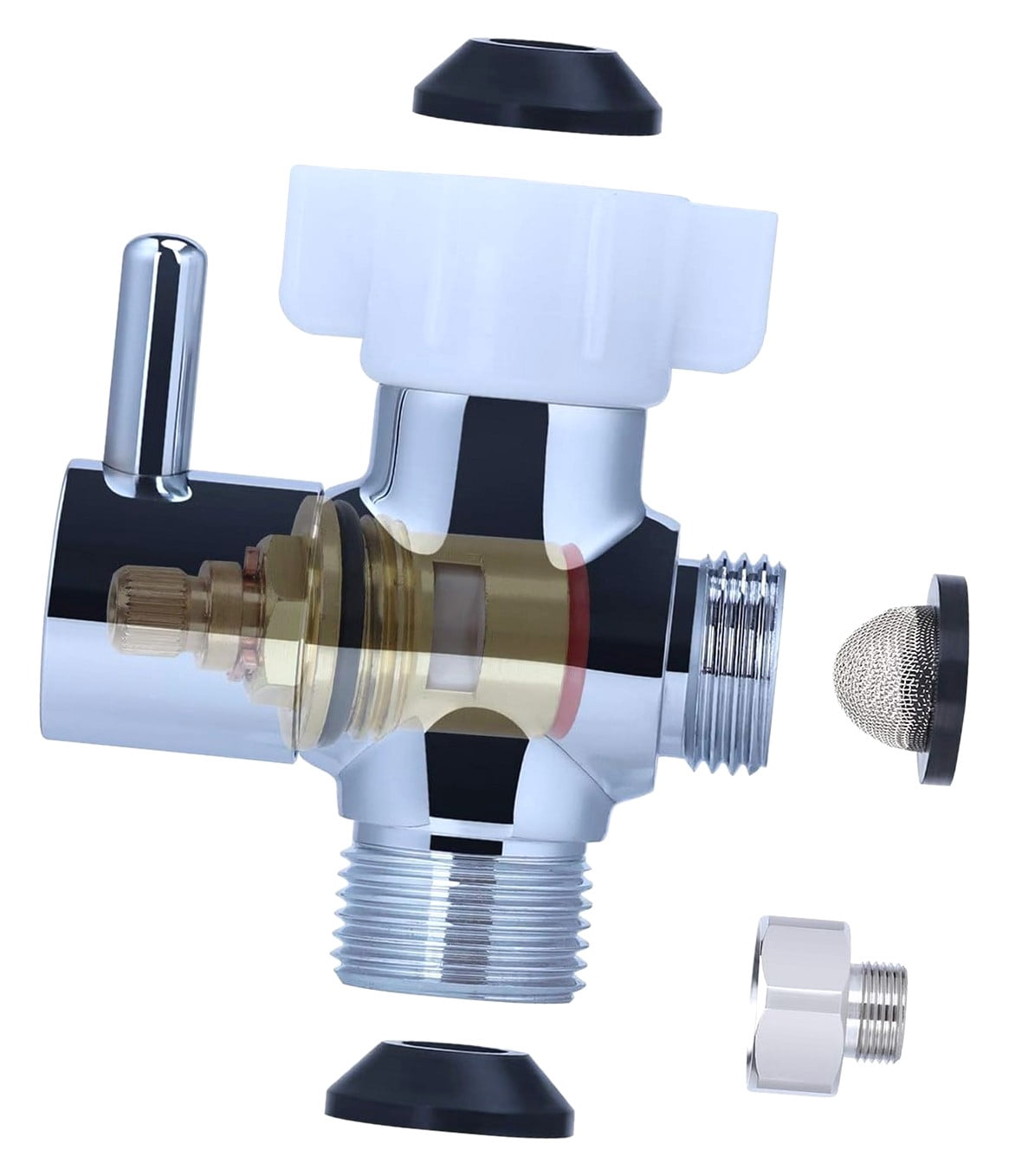 Urinal Adapter Bybiment Adapter with Shut-Off ,3 Way 7/8 or 15/16 and 1/2 or 3/8,7/8 ...