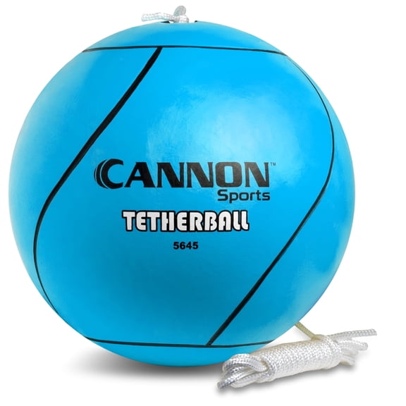Cannon Sports Tetherball Set - Includes Replacement Ball & Heavy Duty 7-Foot Rope - Perfect for Indoor Outdoor Games and Backyard Family Fun - Easy Setup  Rubber Tetherball (Blue)