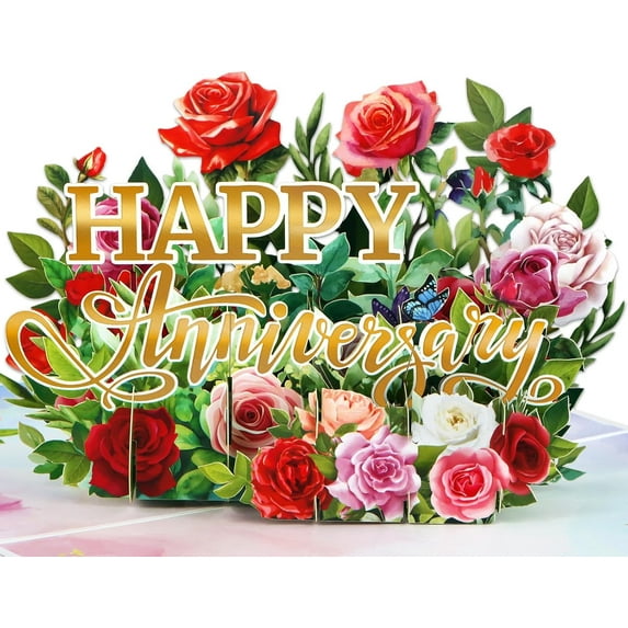 Bybiment Anniversary Card for Couples Happy Anniversary Card with