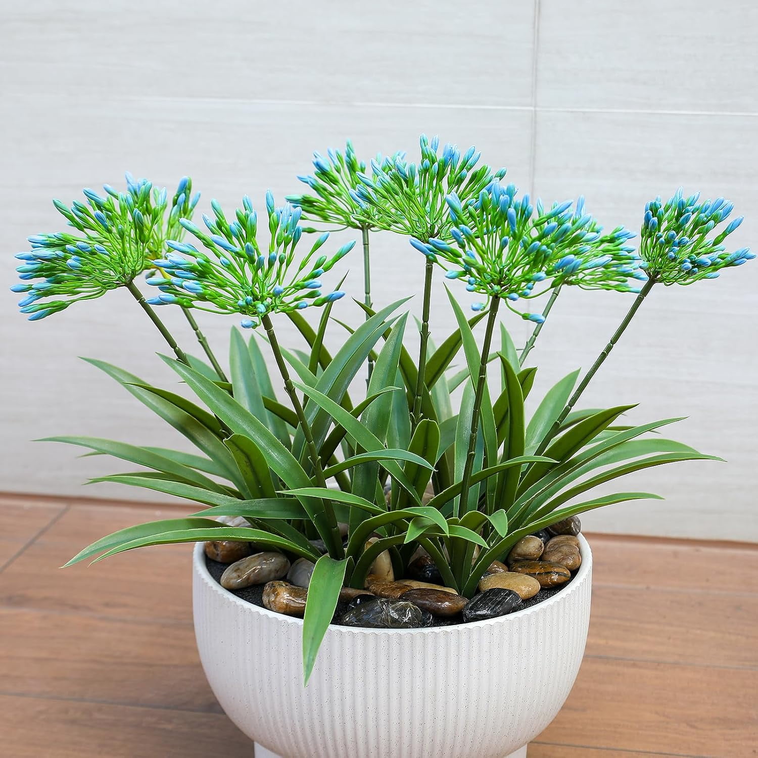Fiore artificiale Agapanthus KAFENA, blu-lilla, 90 cm, 20 cm