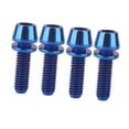 thumbnail image 1 of Bybiment Bolts M6x16 18 20mm Hex Tapered for Road Crank Brake Fixed Upgrade Ti Screw 4Pcs (Blue, M6x18mm), 1 of 6