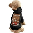 Bybiment Dog Hoodie Soft Cat Clothes, Christmas Colorful Gingerbread