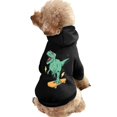 Bybiment Dog Hoodie Soft Cat Clothes, Cool Skater Dinosaur Sketch Pet