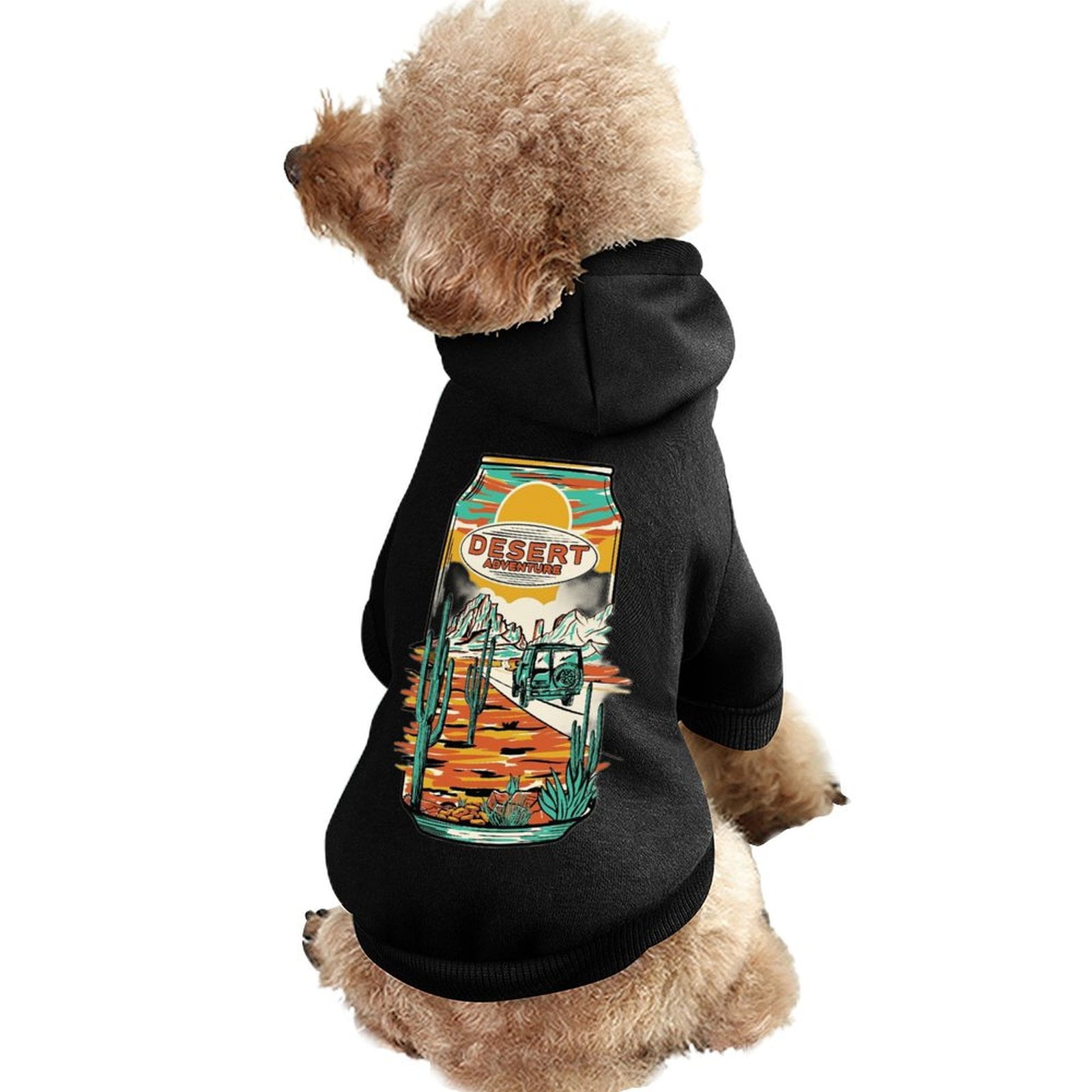 Bybiment Dog Hoodie Soft Cat Clothes, Desert Retro Design Vibes Pet