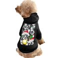 Bybiment Dog Hoodie Soft Cat Clothes, Kittens Faces Santa Hat Pet Cloth
