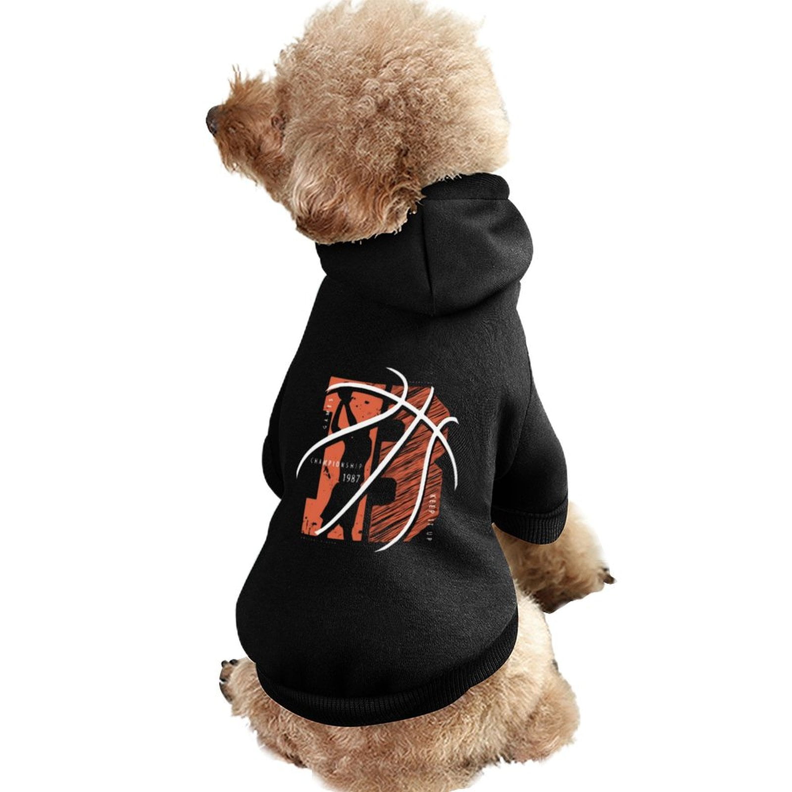Bybiment Dog Hoodie Soft Cat Clothes, Theme Basketball Graphics Pet