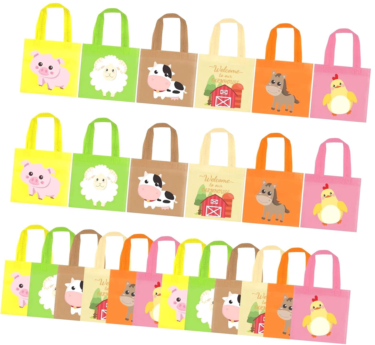Bybiment Farm Animal Party Favor Bags Barnyard Birthday Goodie Bags for ...