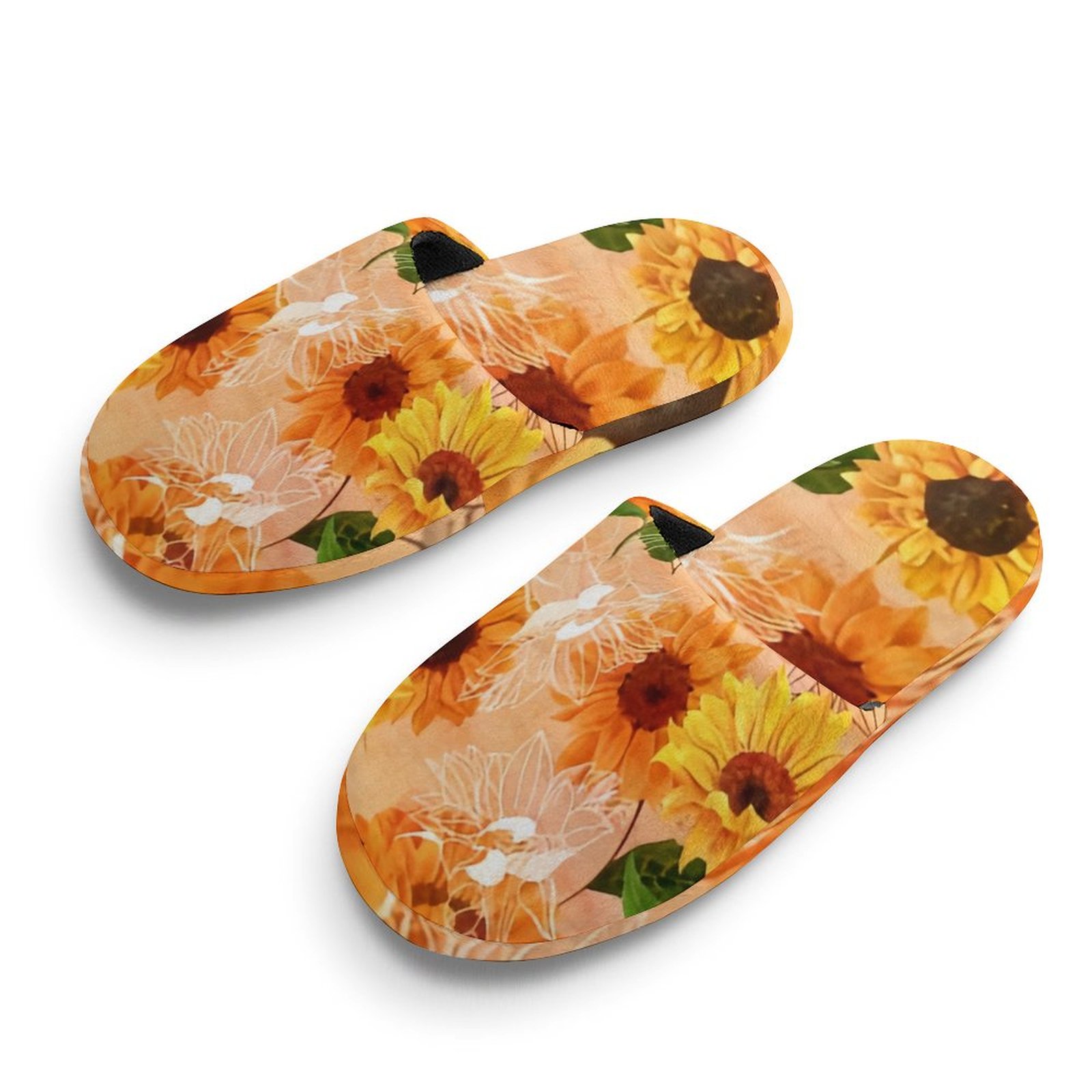 Bybiment Fuzzy Slippers for Kids, Pattern Vibrant Yellow Watercolor Non