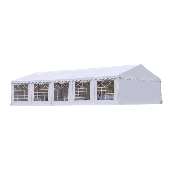 New Yard 20 x 30 ft. Commercial Grade Party Tent with Full Enclosure Kit, Heavy Duty Galvanized Steel Frame Wedding Canopy with Waterproof UV PVC Cover, White