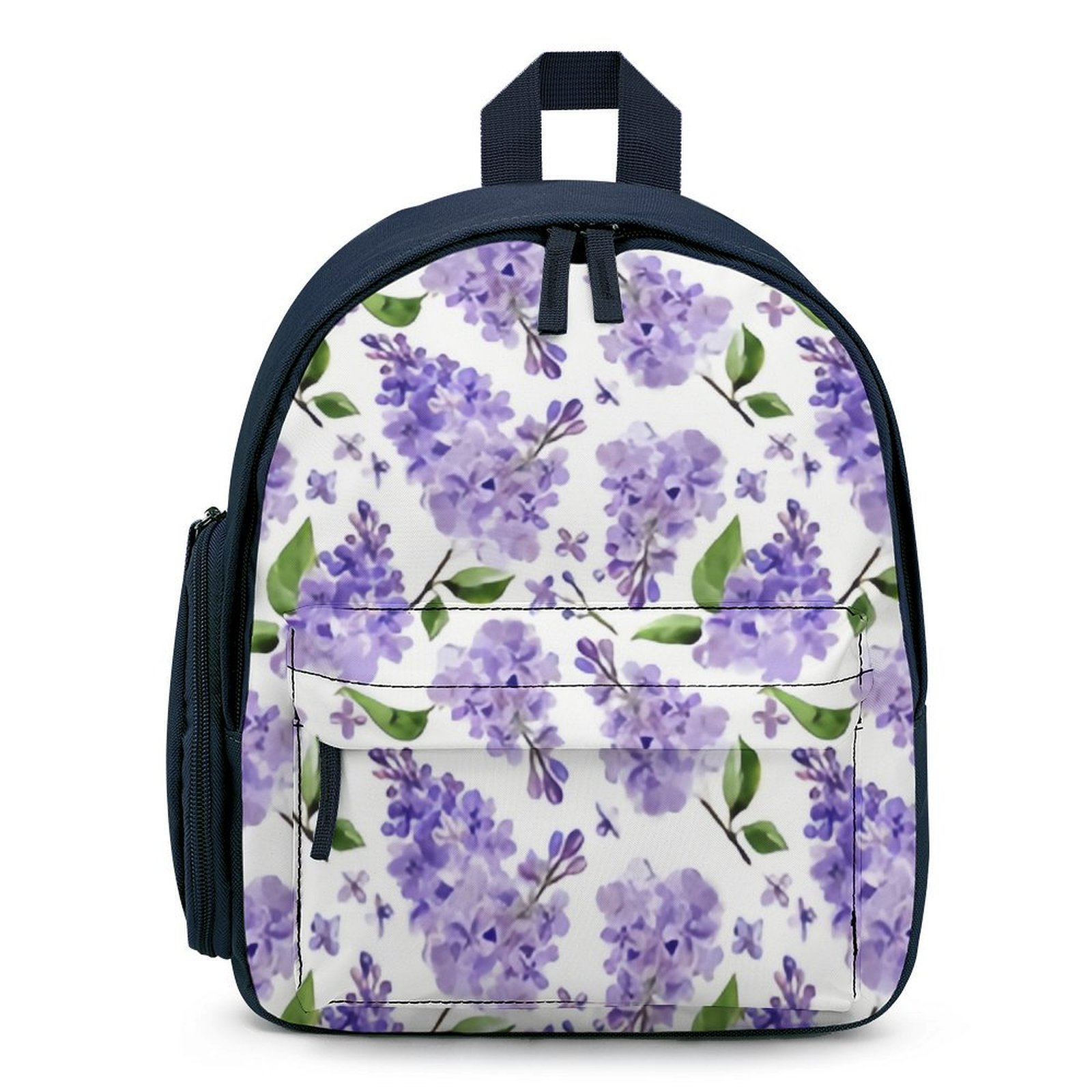 Bybiment Kids Backpack for Boy Girl, Pattern Watercolor Lilac Flowers