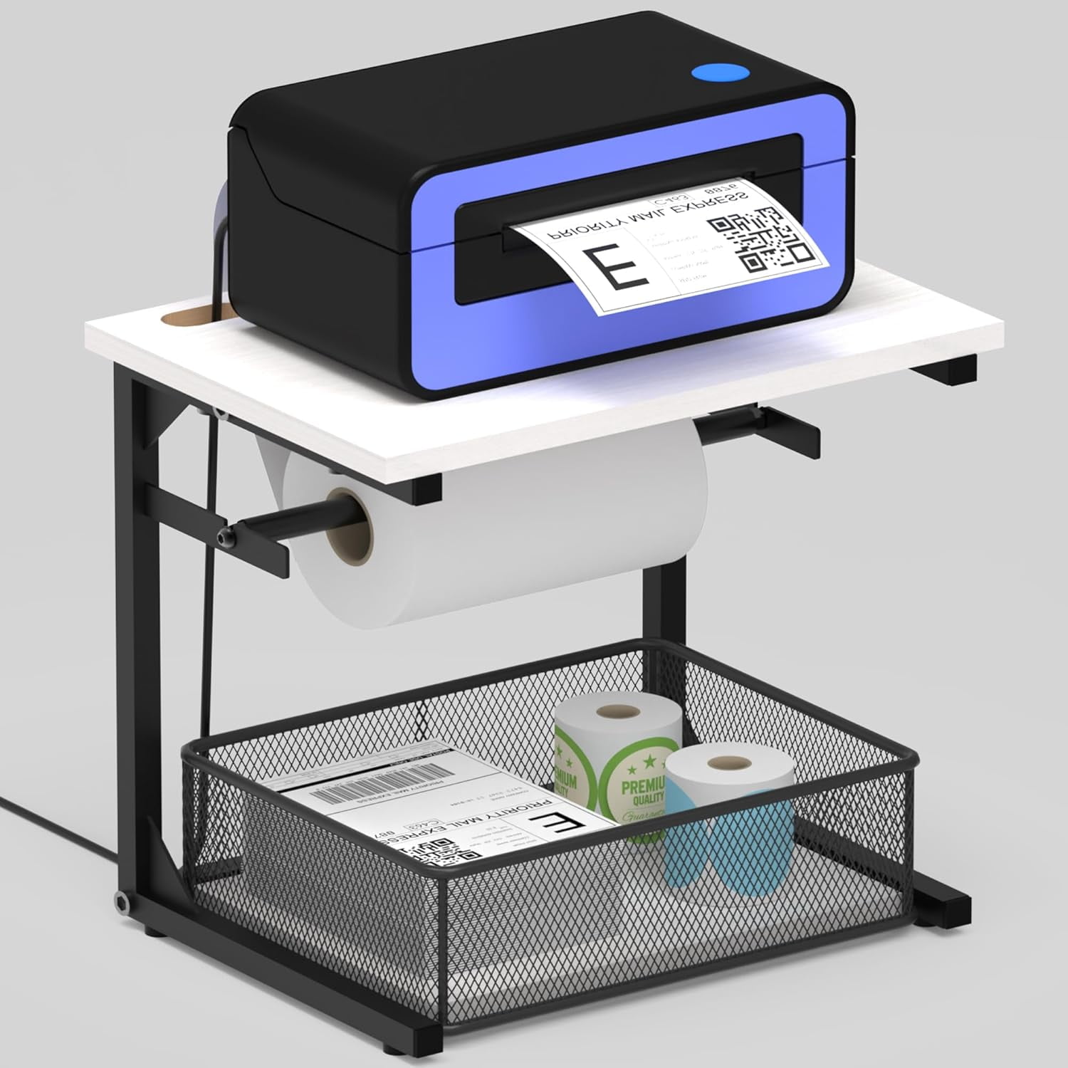 Bybiment Label Holder for Rolls and Fan-Fold Labels, White Shipping ...
