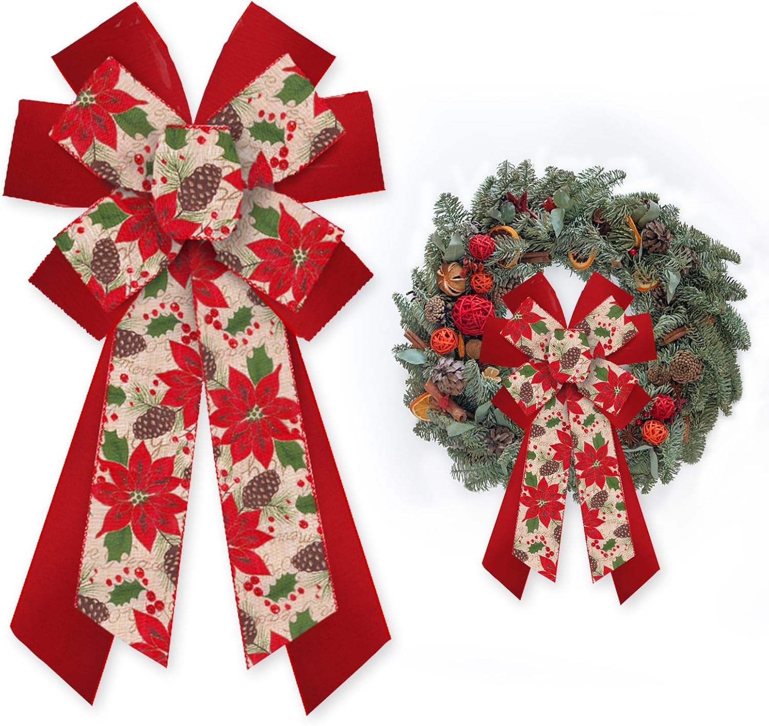 Bows For Christmas Wreathsnull