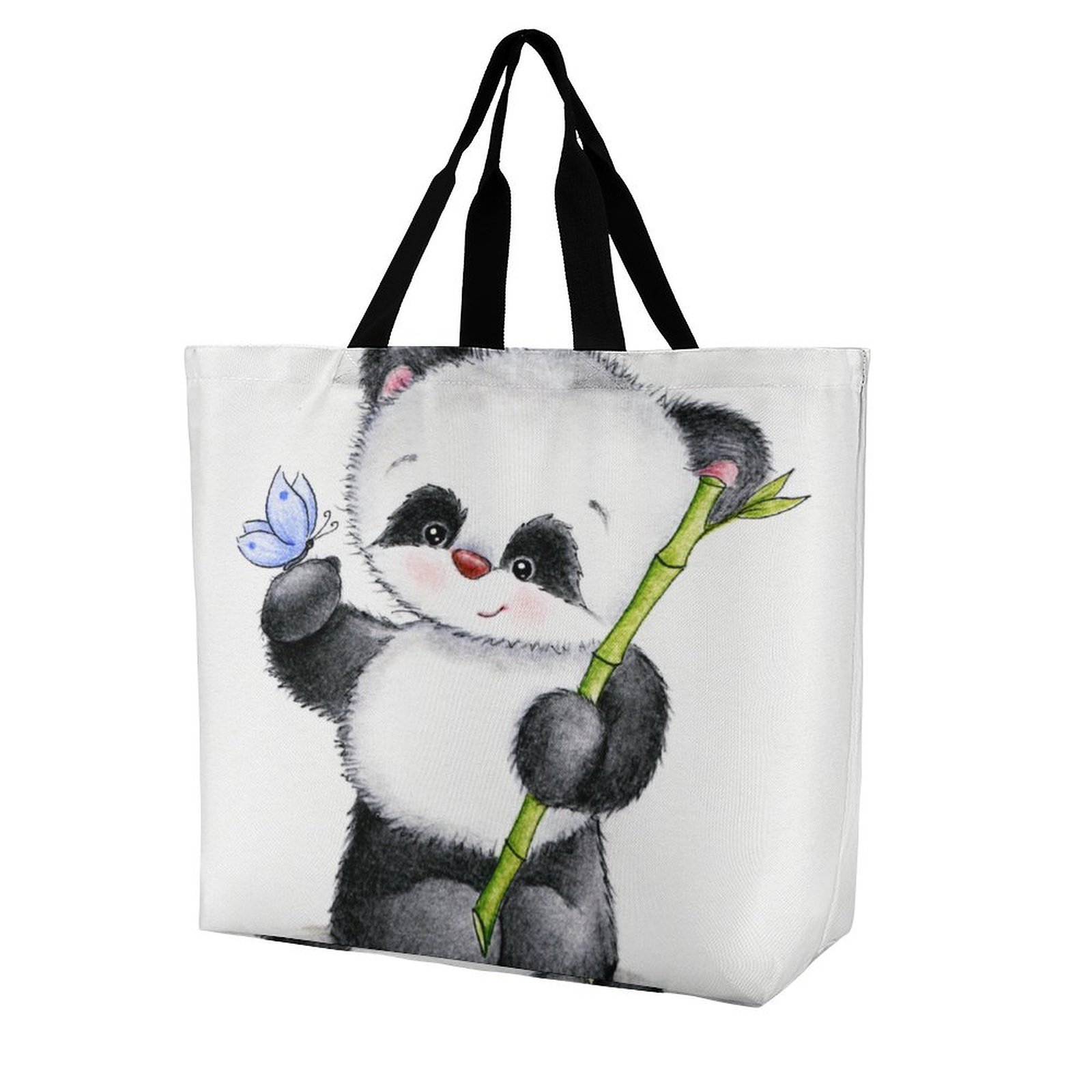Bybiment Large Shoulder Shopping Bags, Cute Panda Pattern One Shoulder