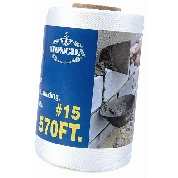 Bybiment Line, 215 Feet #18 Twisted Polypropylene Line String Perfect for Masonry Jobs and for The Layout of Construction, Gardening, Project, Orange,