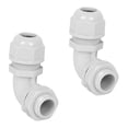 thumbnail image 1 of Bybiment M20 Cable Gland, 90-Degree 9-14mm Strain , Cord Connectors Nylon Joints with Gaskets, 2 Pieces, Grey, 1 of 6