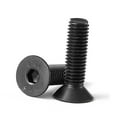 thumbnail image 1 of Bybiment M6-1.0 90mm Flat Hex Cap Screws Countersunk Bolts, Oxide , 10.9 Grade Alloy Steel, Hex Drive, Metric Fully Threaded, 10 Pieces, 1 of 7