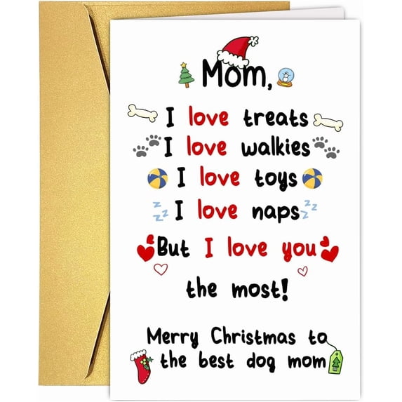 Funny Christmas Card For Parents - Blank Inside Card For Mom & Dad From Son Or Daughter