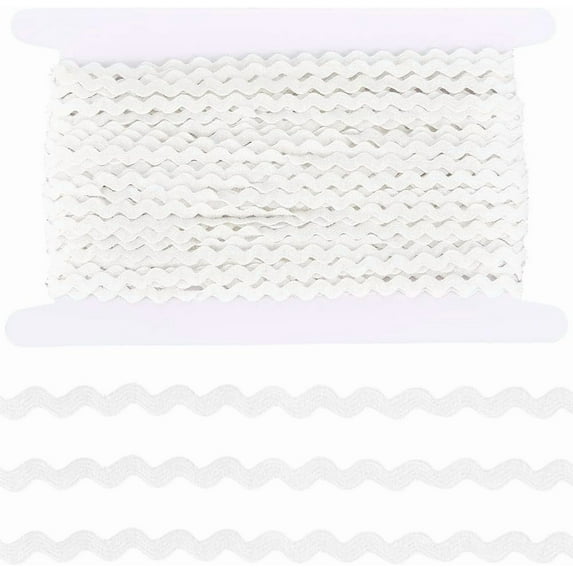 Bybiment Yards White RIC Rac Yarn Rick Rack 1/4 Inch Rickrack Lace ...