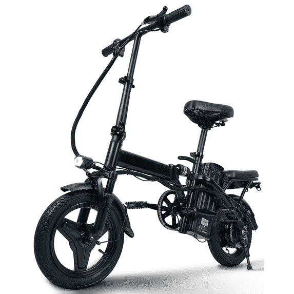 Bycyla Electric Bike for Adults,500W Brushless Motor Ebike with 48V 12Ah Removable Battery,14" Folding Ebike, Multi-Shock Absorption,Commuter Electric Bicycle,UL2849