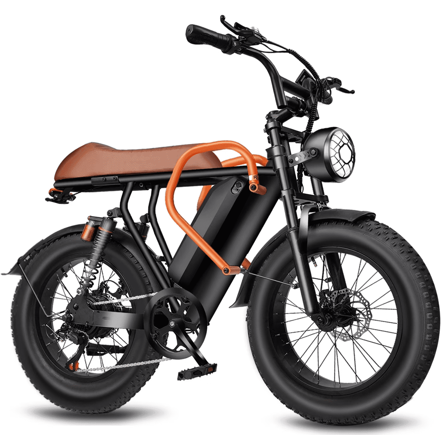 Electric Bike for Adults,1500W Peak Motor,30mph,50 Miles,20'' Fat Tire Ebike,48V 15AH Removable Battery,Full Suspension,7-Speed EBIKE,Moped Style Ebike for All Terrain Electric Dirt Bike,UL 2849