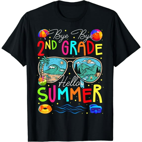 Bye Bye 2nd Grade Hello Summer Last Day Of School T-Shirt