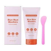 Bye Bye Bushes Intimate Hair Removal Cream with Aloe & Cucumber, Gentle and Effective for Sensitive Skin, 50g