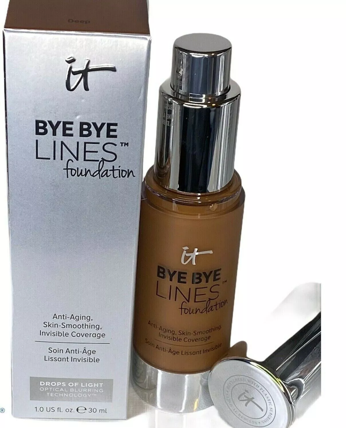 Bye Bye Lines Foundation Anti-Aging Skin Smoothing ~ Deep ~ 1 oz ...