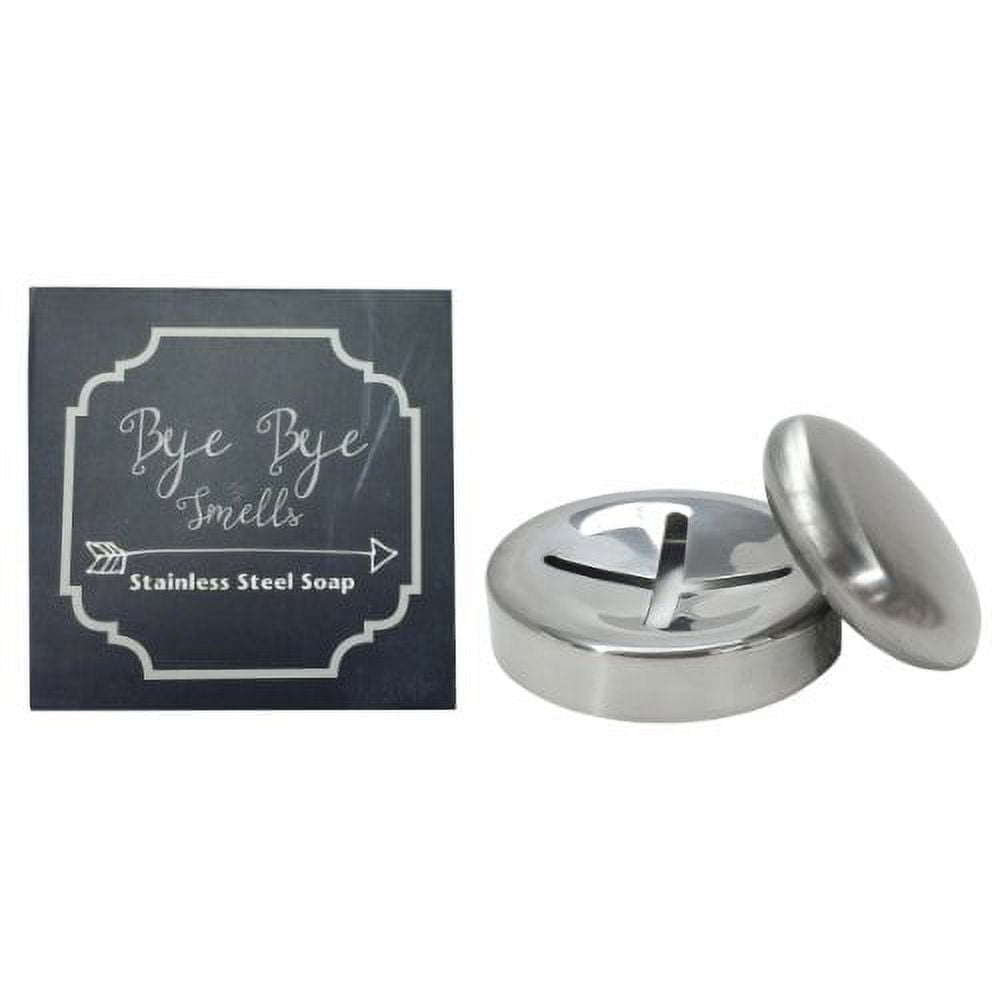 Bye Bye Smells Round Stainless Steel Odor Removing Bar with Tray