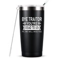 thumbnail image 1 of Bye Traitor Travel Mug-Funny Coworker Leaving Gift for Women Men,Farewell going Away Goodbye Gifts for New Job Promotion for Coworker,Colleague,Stainless Steel Insulated Traitor Tumbler 20oz Black, 1 of 6