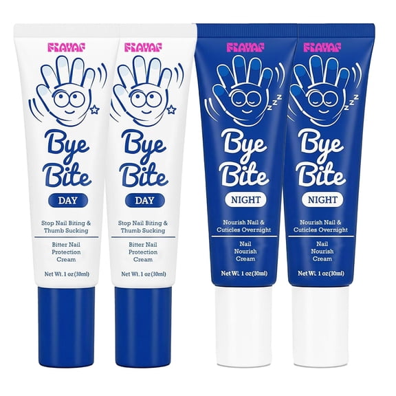 ByeBite Nail Biting Deterrent Day and Night Nail Care Duo, 2 Pack