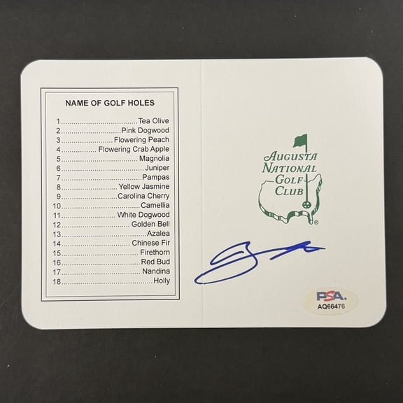 Byeong-hun An Signed Golf Masters Golf Scorecards PSA Autographed