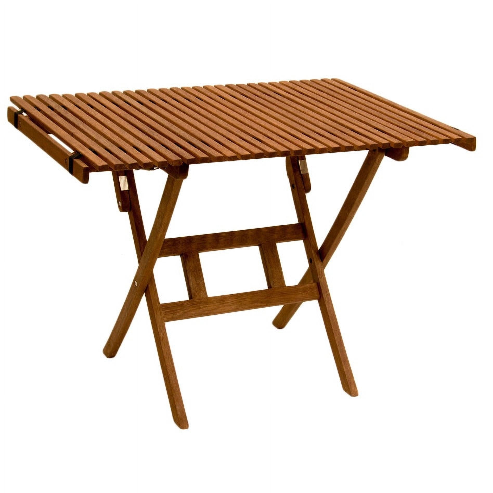 Keruing Wood Roll Top Folding Table for Outdoor and Indoor Use