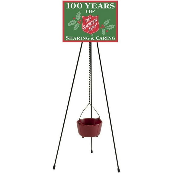 Byers' Choice Red Kettle with Tripod