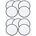 thumbnail image 1 of Byfri 10 Pack White Round Foldable Flying Disc Hand Fans Japanese Style Fans for Weddings Home Decor 25cm, 1 of 7