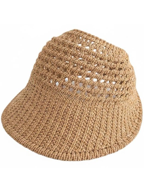 Cotton Khaki Topless Visor Sun Hat Extra Large Brim 56-58cm