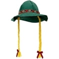 thumbnail image 1 of Byfri Floral Embroidered Oktoberfest Hat with Braids Bavarian Festival Headwear 60cm, 1 of 7