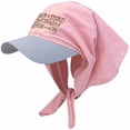 thumbnail image 1 of Byfri Integrated Scarf Baseball Cap Sun Protection Visor Hat for Women Summer Beach Wear One Size, 1 of 7