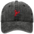 thumbnail image 1 of Byfri Lobster Embroidered Vintage Baseball Cap Washed Cotton Dad Hat for Outdoor Black 56-58cm, 1 of 7