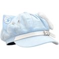 thumbnail image 1 of Byfri Puppy Ears Beret Hat Blue Polyester 56-58cm Plush Bone Accent for Daily Winter Wear, 1 of 7