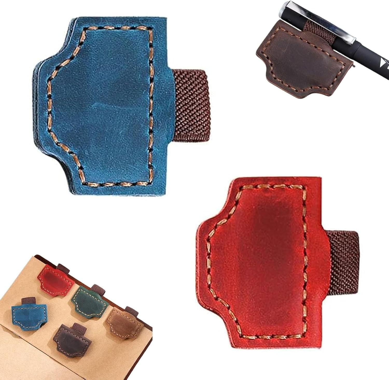Marque-pages Magnétiques En Cuir Avec Porte-stylo - Lot De 2, Design Personnalisable, Cadeau Pour Lecteurs