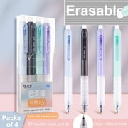 Byikun 40Ml Press The Erasable Pen Core 0.5 Crystal Blue Easy to Rub Hot Erasable Charcoal Erasable Black Erasable Pen