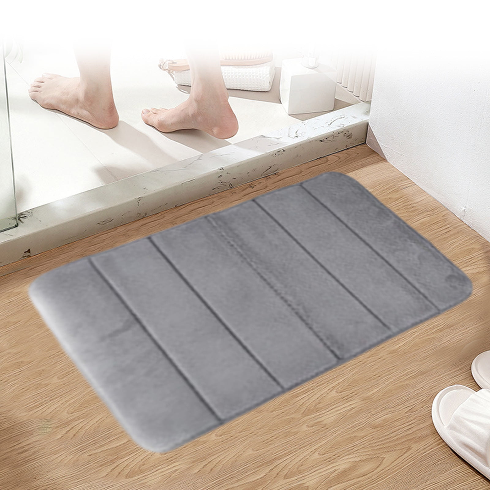 Byikun Bathroom Foam Absorbent Floor Mat Bathroom Toilet Doorway Dry ...