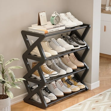 Byikun Shoe Rack Shoe Rack Organizer Four Tier Shoe Rack Daily Use Bedroom Closet Entryway Bedroom 51X46Cm