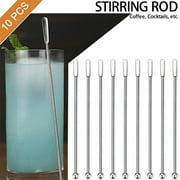 Byikun Stir Sticks, Coffee Stirrers, Stainless Steel 7.5 Inch Coffee Cocktail Drink Stirring Rod, Rsuitable For Bar Blender Stirrers Electric
