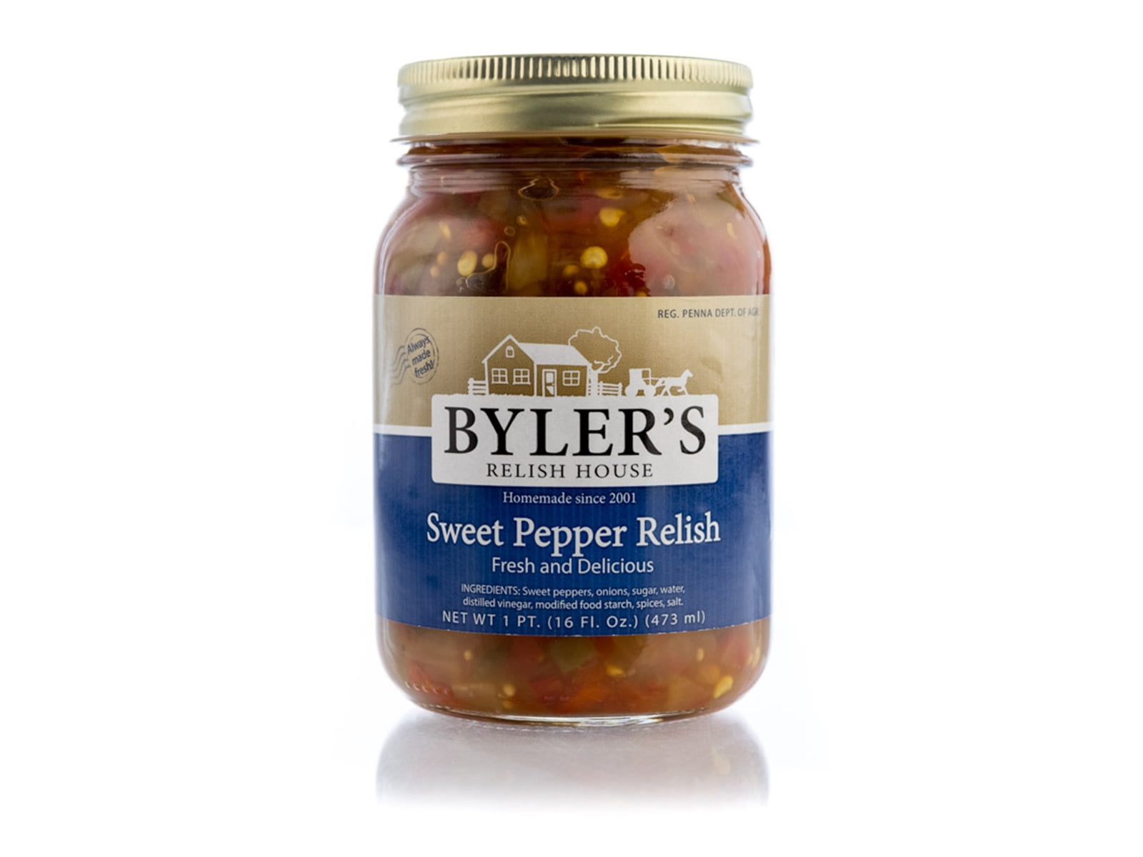 Byler's Relish House Sweet Pepper Relish, 2Pack 16 fl. oz. Jars