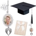 thumbnail image 1 of Bylion 2 Pack Custom Memorial Graduation Cap Photo Charm Class of 2025 Tassel Charms I Always with You Memorial Ceremony College Gift DIY Photo Chain Wear on Cap for Graduation, 1 of 7
