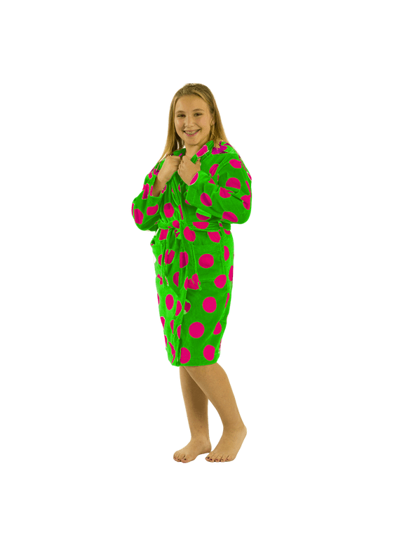 Absorbent Robes Cotton Kids Girls Bathrobe, Multi-Color, X Large