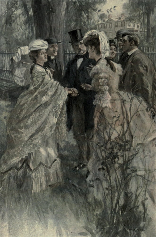 Bylow Hill 1902 Girls meeting Canvas Art - FC Yohn (18 x 24)