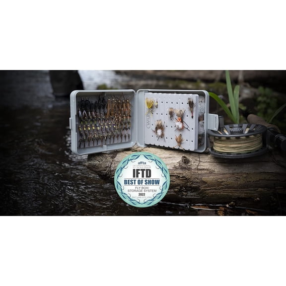 Bynder Series 01 Dropper Rig Fly Fishing Box Tangle-Free Modular Card System for Hopper Dropper Rig Setups Holds 176 Flies & 9 Pre-Rigged Rigs Compact Fly Fishing Case